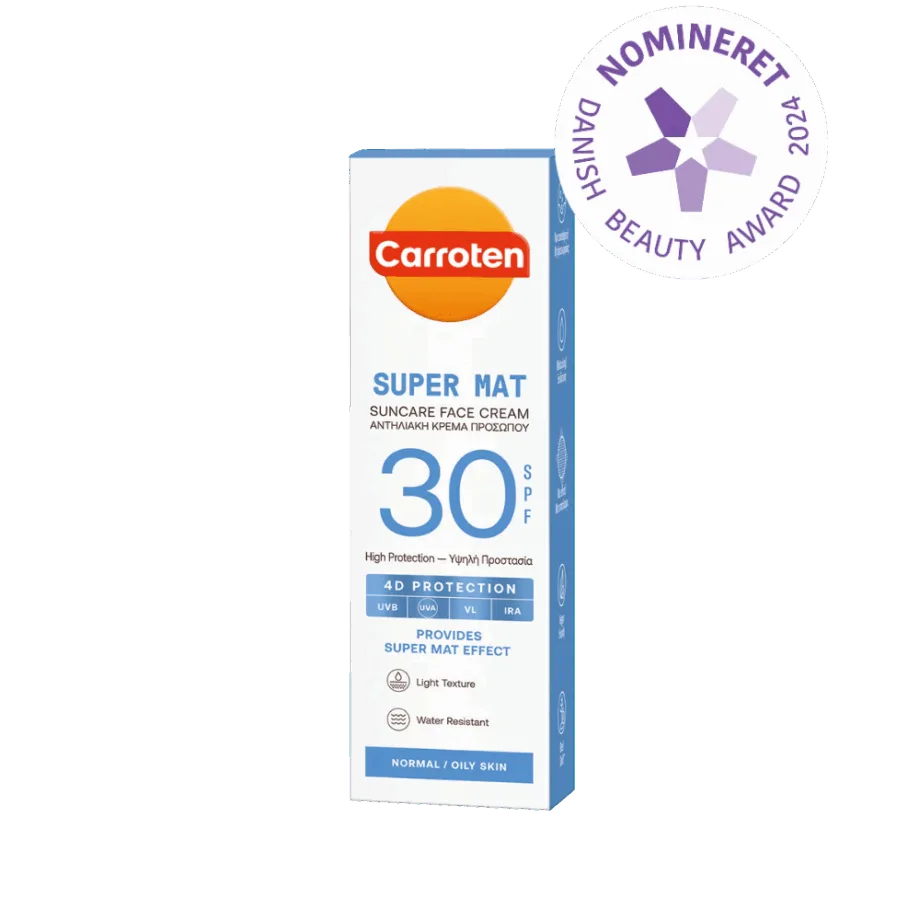 Carroten Super Mat Ansigtssolcreme SPF 50 - Glansfri Beskyttelse