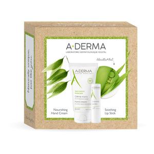 A-Derma Hånd- og Læbepomade Gaveæske - Naturlig Pleje