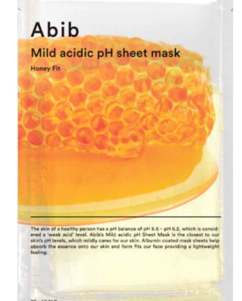 Abib Mild Acidic Sheet Mask Honey Fit Stk - Abib Goodcare  - 8809030733344