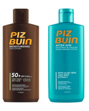 Piz Buin Moisturising Sun Lotion Spf50 & After Sun Soothing & Cooling Moisturising Lotion 200 & 200 - Piz Buin Goodcare  - 3574661469928