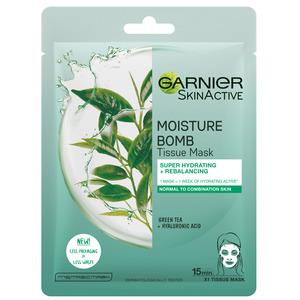 Grøn Garnier Skin Active Moisture Bomb Tissue Mask Green Tea - Garnier Goodcare  - 3600541944671