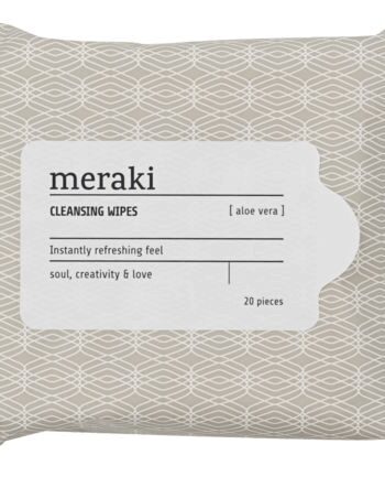Hvid Renseservietter Meraki Aloe Vera & Kamille Stk Ansigtsrens Uden Vand Rejseformat - Meraki Goodcare  - 5707644760820