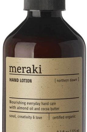 Sort Håndlotion Håndcreme Meraki Northern Dawn Økologisk Cosmos Med Mandelolie Kakaosmør - Meraki Goodcare  - 5707644528284