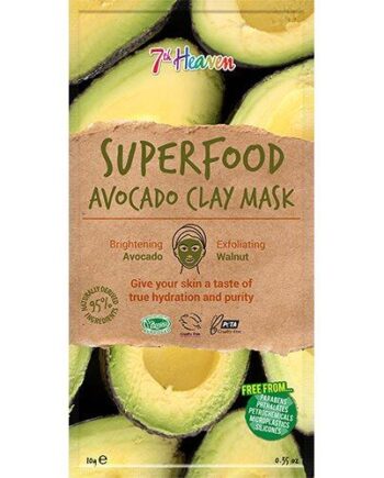 7th Heaven Ansigtsmaske Superfood Avocado 10g - Earth Kiss Goodcare  - 83800049851