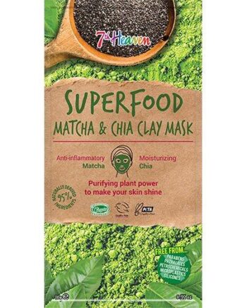7th Heaven Ansigtmaske Superfood Matcha & Chia 10g - Earth Kiss Goodcare  - 83800049936