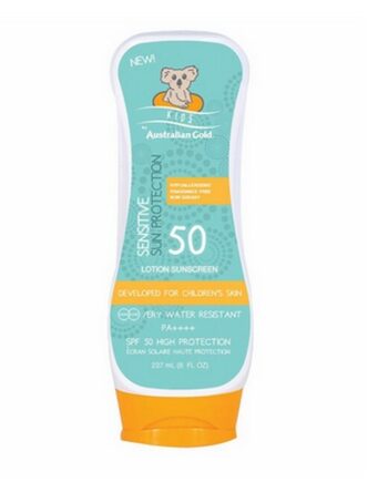 Guld (Gold) Australian Gold Kids Sensitive Sun Protection Lotion Spf50 237 - Australian Gold Goodcare  - 0054402730126